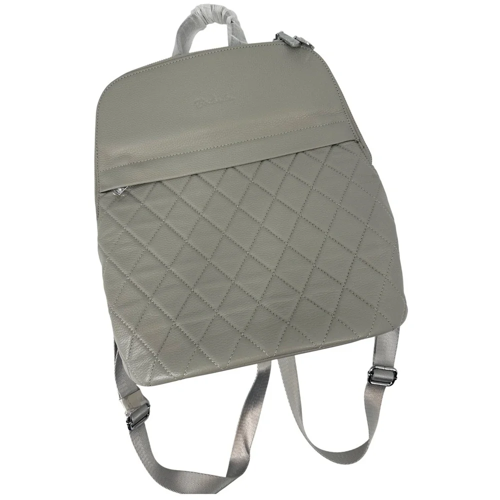 BOSTANTEN Quilted Leather Backpack Travel Bag Purse‎ Handbag Zip Top Adjustable